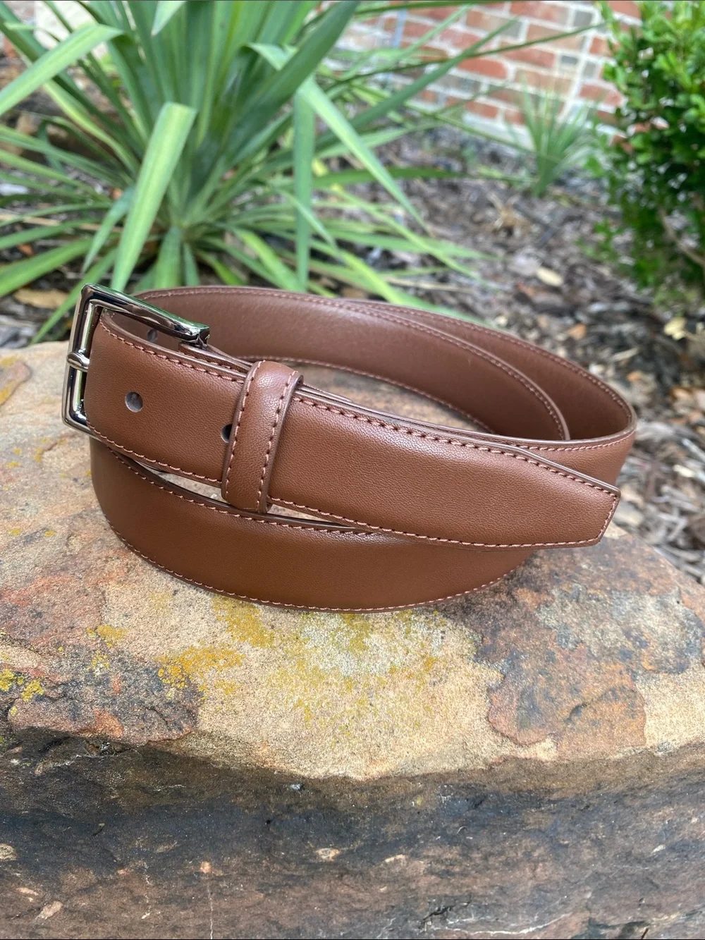 J. Crew Brown 100% Leather  Classic Dress Belt